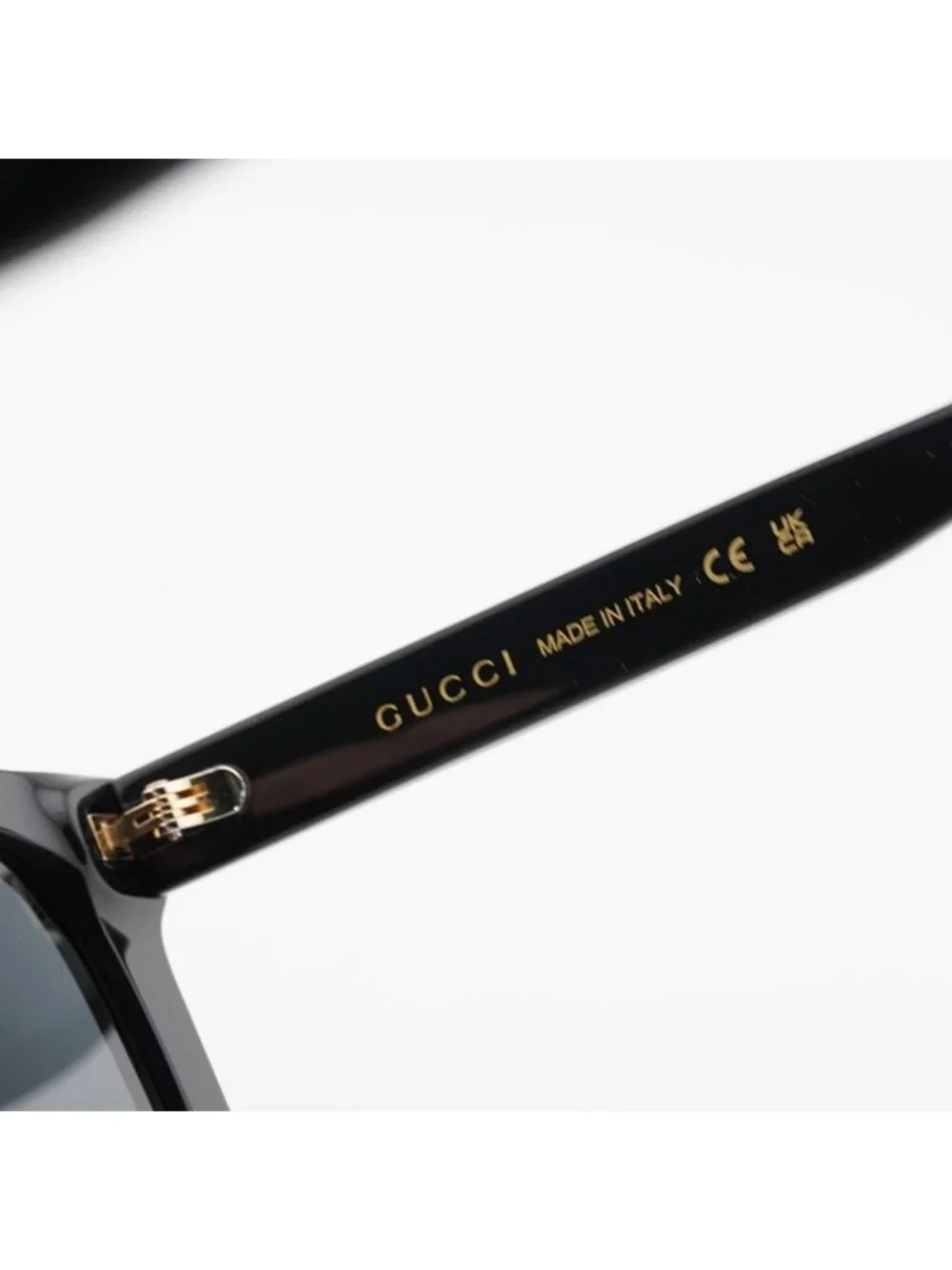 Gucci GG1317SA 001 Sunglasses Black Square Frame, Grey Lenses